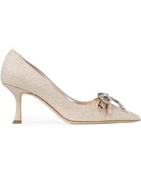 Jimmy Choo - Auria 70 Glittered Pumps - Lyst
