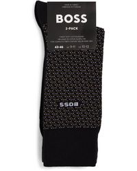 BOSS - Micro Pattern Socks (pack Of 2) - Lyst