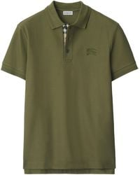 Burberry - Cotton Ekd -Embroidered Polo Shirt - Lyst