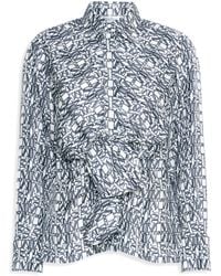 Max Mara - Silk Monogram Blouse - Lyst
