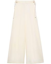 MAX&Co. - Cotton Pleated Wide-Leg Trousers - Lyst
