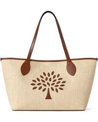 Mulberry - Small Raffia-Leather Tree Tote Bag - Lyst