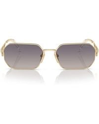 Prada - Metal Rectangular Sunglasses - Lyst