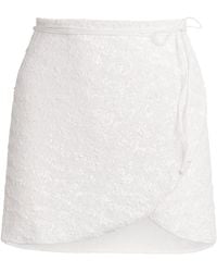 Oséree - Sequinned Pareo Mini Wrap Skirt - Lyst