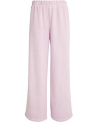 GOOD AMERICAN - Cotton-Blend Wide-Leg Sweatpants - Lyst