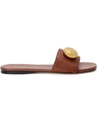 Loewe - Leather Pebble Slides - Lyst