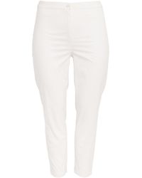 Marina Rinaldi - Cotton-blend Tailored Trousers - Lyst