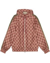 Gucci - GG Supreme Print Silk Jacket - Lyst