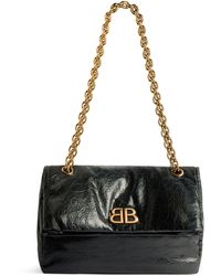 Balenciaga - Small Leather Monaco Shoulder Bag - Lyst