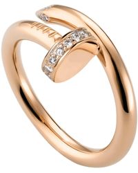 Cartier - Rose Gold And Diamond Juste Un Clou Ring - Lyst