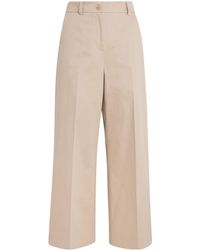 Weekend by Maxmara - Cotton Straight Trousers - Lyst