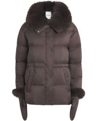 Yves Salomon - Down Fur-Trim Technical Puffer Jacket - Lyst