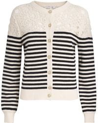 FRAME - The Coastal Striped Cardigan - Lyst