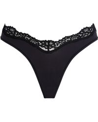Skims - Lace-trim Fits Everybody Dipped Thong - Lyst