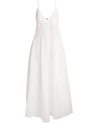 Tory Burch - Linen-Silk Maxi Dress - Lyst