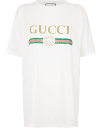 white gucci logo t shirt