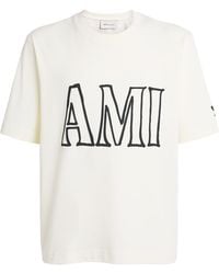 Ami Paris - Cotton Logo Boxy T-Shirt - Lyst