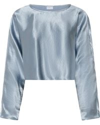 Marella - Satin Cropped Blouse - Lyst
