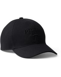 Prada - Cotton Drill Baseball Cap - Lyst