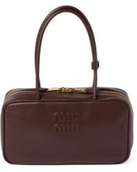Miu Miu - Leather Beau Top-Handle Bag - Lyst