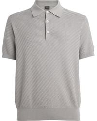 Brioni - Cotton-Silk-Cashmere Woven Polo Shirt - Lyst