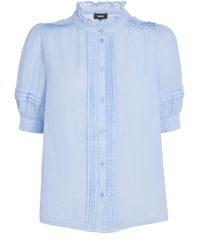 ME+EM - Cotton Frill-Trim Blouse - Lyst