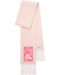 Burberry - Cashmere Check-Label Narrow Scarf - Lyst