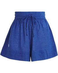 Polo Ralph Lauren - Organic Cotton-Linen Tie Shorts - Lyst