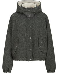 Brunello Cucinelli - Down Virgin Wool-Blend Hooded Jacket - Lyst