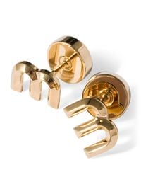 Miu Miu - M Logo Stud Earrings - Lyst