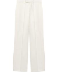 McQueen - Wool Wide-Leg Trousers - Lyst