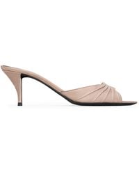 Saint Laurent - Leather Babylone Heeled Mules 60 - Lyst