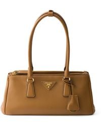 Prada - Medium Leather Galleria Top-Handle Bag - Lyst
