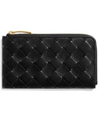 Bottega Veneta - Leather Intrecciato L-Zip Card Holder - Lyst