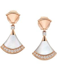 BVLGARI - Diamond And Mother-Of-Pearl Divas' Dream Earrings - Lyst