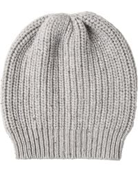 Brunello Cucinelli - Silk-Cashmere Embellished Beanie - Lyst