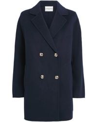 Maje - Wool Longline Pea Coat - Lyst