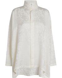 Eskandar - Silk Double-Stand Collar Shirt - Lyst