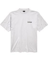 Balenciaga - Cotton Masking Tape Logo T-Shirt - Lyst