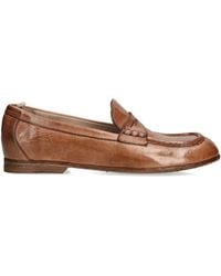Officine Creative - Leather Badge Loafers - Lyst