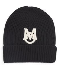 Moncler - Cotton Monogram-Embroidered Beanie - Lyst