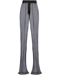 Prada - Silk Organza Tailored Trousers - Lyst