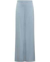 Marella - Satin Wide-Leg Trousers - Lyst