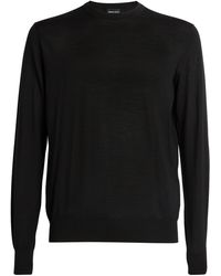 Giorgio Armani - Virgin Wool Crewneck Sweater - Lyst