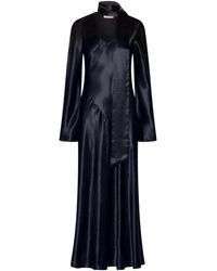 Marella - Satin V-Neck Maxi Dress - Lyst