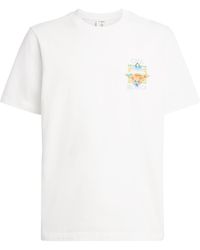 CASABLANCA - Organic Cotton Tennis Logo T-Shirt - Lyst