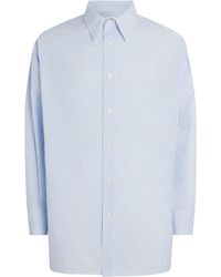 MM6 by Maison Margiela - Cotton Poplin Stripe Shirt - Lyst