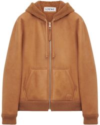 Loewe - Shearling Reversible Hooded Jacket - Lyst