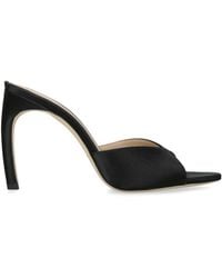 Victoria Beckham - Satin Harlow Heeled Mules 100 - Lyst