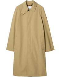 Burberry - Collared Buttoned Long Coat - Lyst